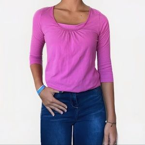 Pink IZOD elbow sleeve shirt in a size small